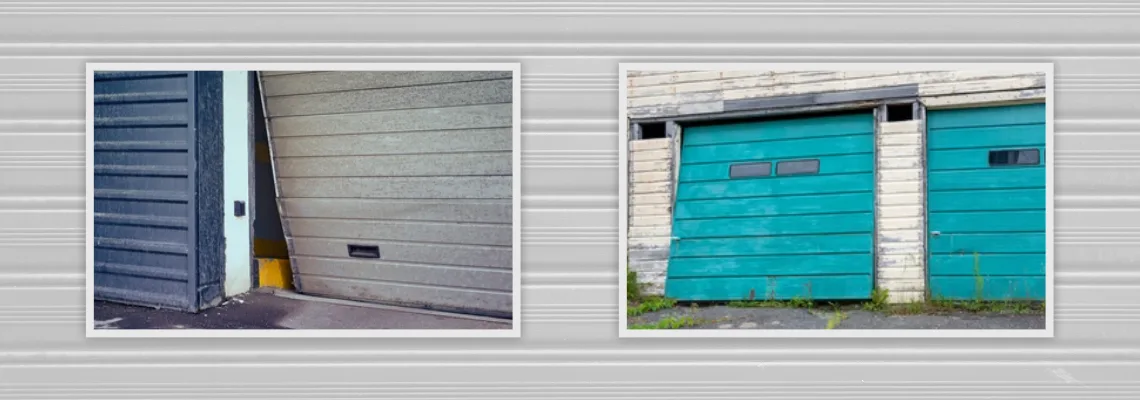 Crooked Aluminum Garage Door Repair in Orleans, Ontario